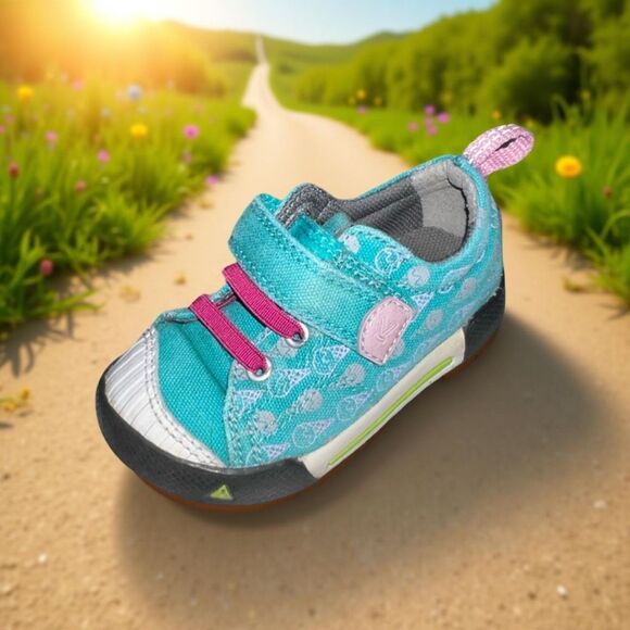 Baby Keen Hook & Loop Canvas Sneakers Size 5 - Picture 1 of 8